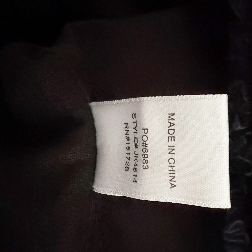 EE:SOME | Black Corduroy Cropped Trucker Jacket Raw Hem Oversized | Large - Picture 8 of 8